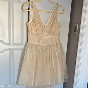 Aidan Mattox Sparkling Champagne Party Dress